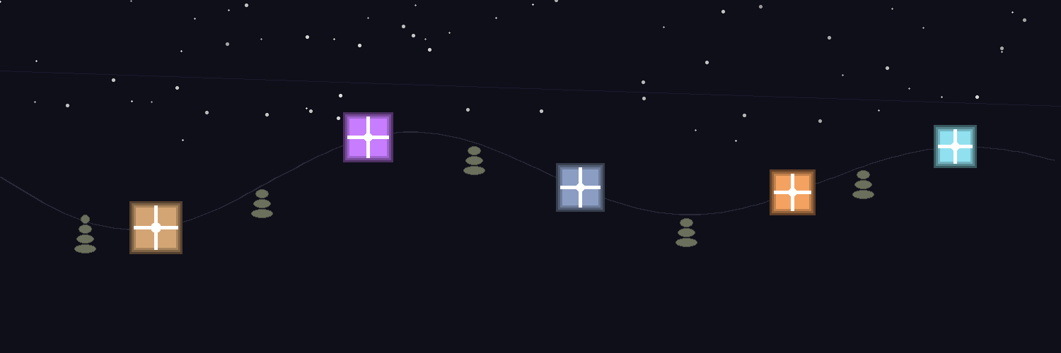 Gifts Banner: Trail with Cairns